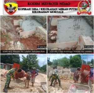 Serka David Bullen Pantau Pengecoran Tiang Cakar Ayam KDKMP Mokdale