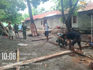 Danposramil Abad Pimpin Pengerjaan Rumah Tidak Layak Huni
