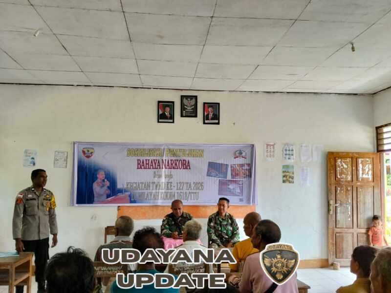 TMMD Ke-127 Kodim 1618/TTU Gandeng Polres TTU Gelar Penyuluhan Bahaya Narkoba di Perbatasan