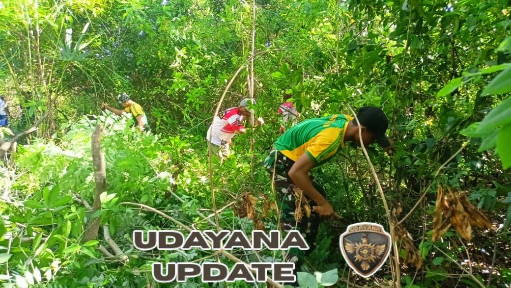 Yonarmed 12 Kostrad Bersama Warga Metamauk Buka Lahan Ketahanan Pangan di Perbatasan