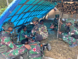 Door to Door di Tengah Keterbatasan, Satgas Yonif 743/PSY Bawa Layanan Kesehatan Gratis ke Kampung Tinolok