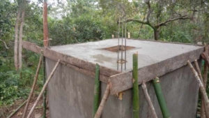 Pembangunan Bak Penampung TMMD Ke-127 di Desa Werang Masuki Tahap Akhir