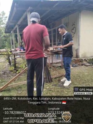 Babinsa Kodim 1627/RN Pantau Pekerjaan KDKMP