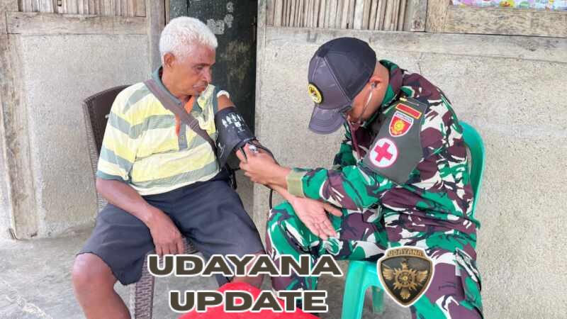 Yonarmed 12 Kostrad Hadirkan Layanan Kesehatan Keliling di Perbatasan