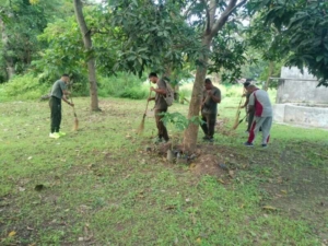 Kodim 1618/TTU Gelar Kerja Bakti, Wujudkan Lingkungan Makodim Bersih dan Rapi
