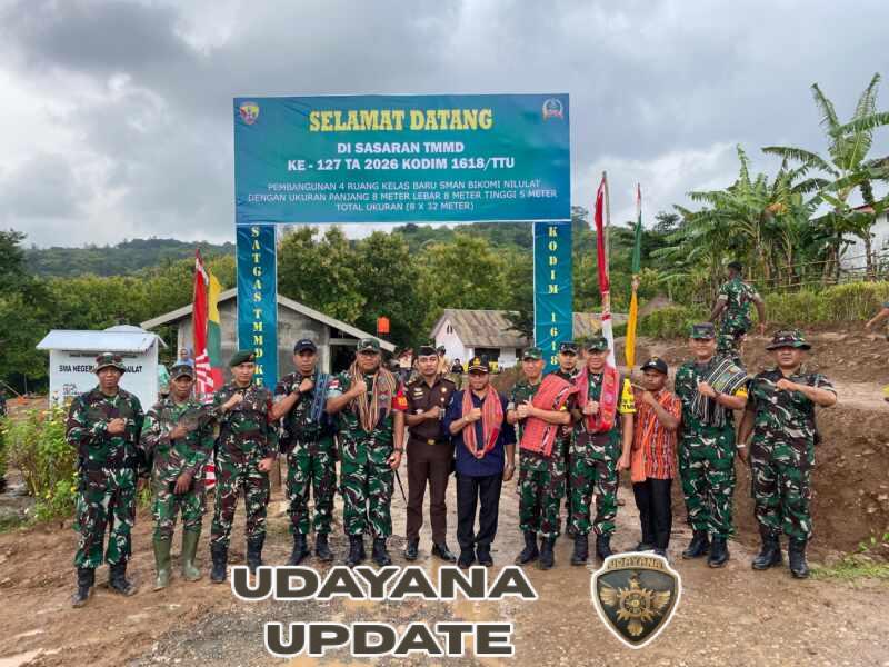 Kunjungan Strategis di Tapal Batas, Tim Wasev Waaster Kasad Tinjau Langsung Sasaran Fisik TMMD Kodim 1618/TTU