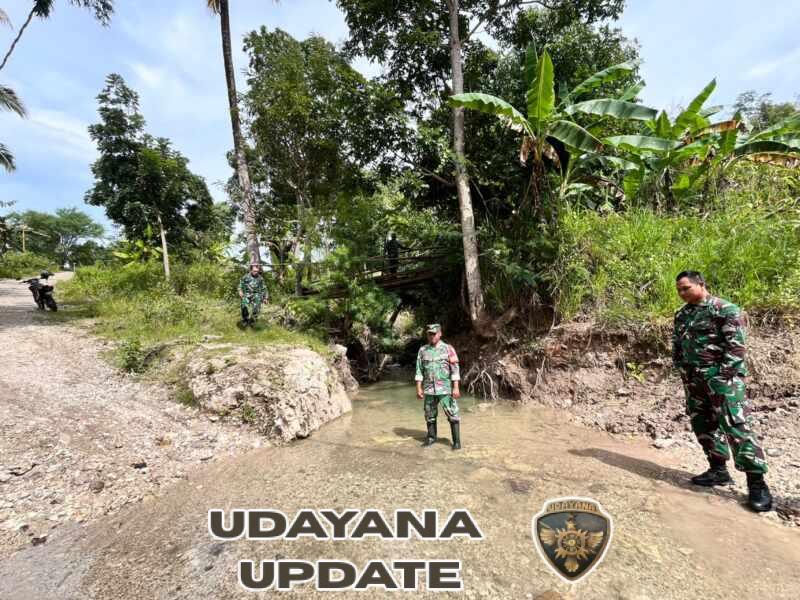 Dandim 1621/TTS Tinjau Lokasi Jembatan Program Kasad di Desa Kuatae