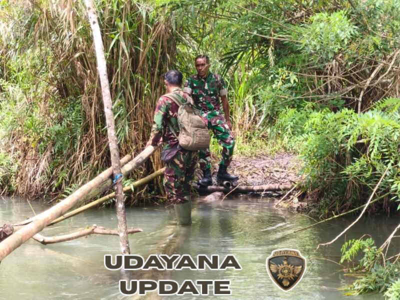Dandim 1613/Sumba Barat Tinjau Lokasi Pembangunan Jembatan di Sungai Tama Tabuli