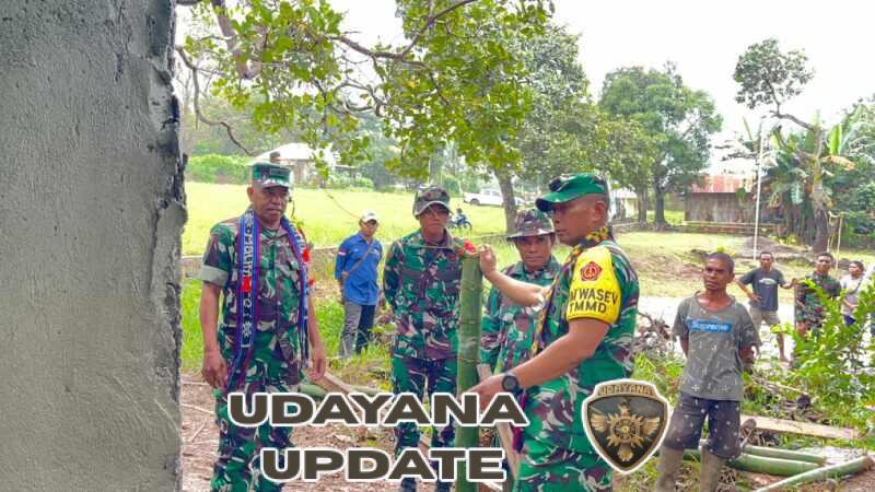 Brigjen TNI Hari Rahardjanto Cek Langsung Progres Bak Penampung Air TMMD di Desa Werang