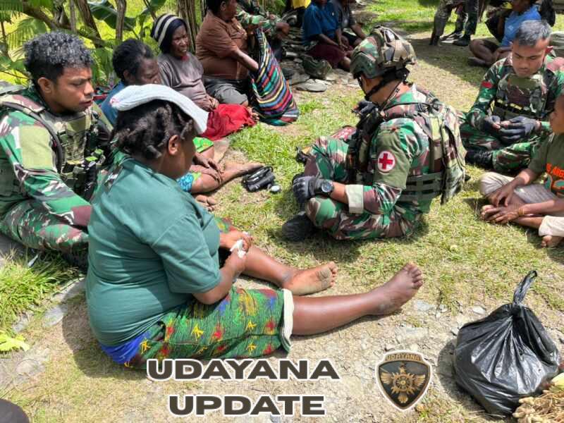 Menyusuri Rumah Masyarakat Satgas Yonif 743/PSY Hadirkan Free Medical Care untuk Kampung Ginnik