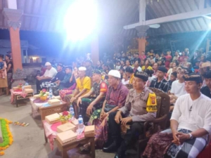 Babinsa Koramil Klungkung Atensi HUT Ke 47 ST Santhi Praba Mandala Banjar Kaleran