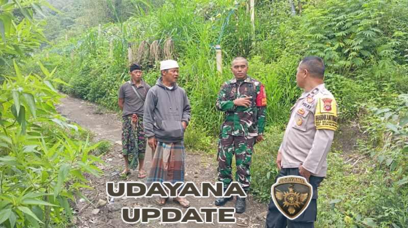 Babinsa dan Bhabinkamtibmas Desa Belandingan Perkuat Sinergi Jaga Kondusifitas Wilayah di Tengah Cuaca Hujan