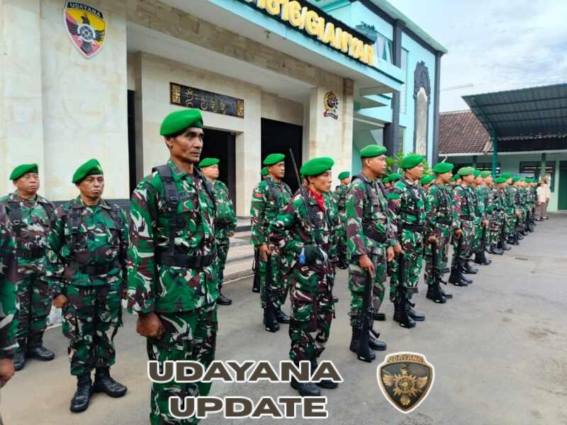 Upacara Bendera Senin di Makodim 1616/Gianyar, Teguhkan Disiplin dan Jati Diri Prajurit