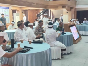 Kasdim 1623/Karangasem hadiri rapat koordinasi High Level Meeting bersama Tim Pengendalian Inflasi Daerah (HLM – TPID) tahun 2026