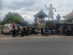 Anggota Koramil 1623-07/Bebandem Laksanakan Patroli Gabungan TNI-Polri Jelang Idul Fitri dan Nyepi