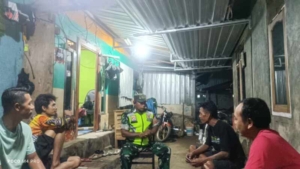 Antisipasi Gangguan Kamtibmas, Koramil 1607-04/Alas Gencarkan Patroli Malam