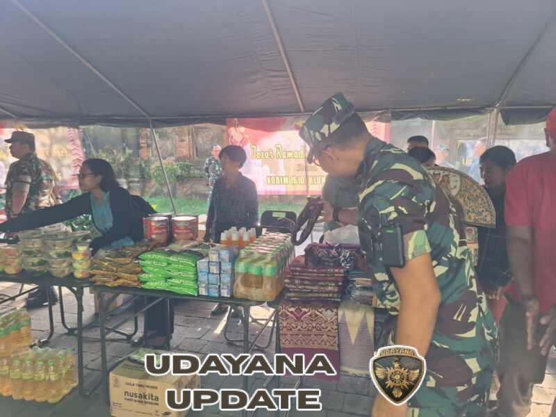 Kodim Klungkung Ikut Serta Bazar Ramadhan Yang Digelar Kodam IX Udayana