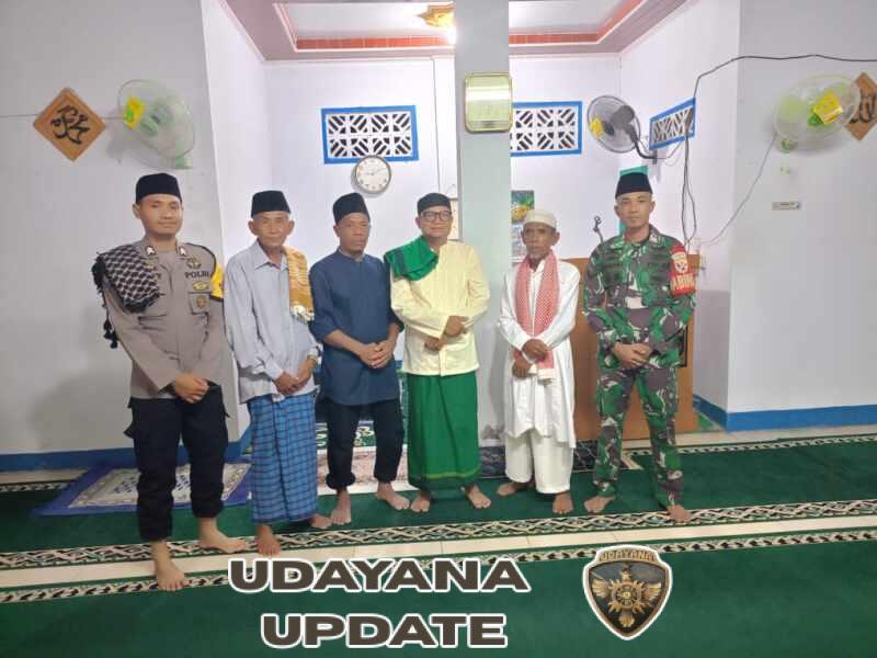 Pererat Silaturahmi di Bulan Suci, Babinsa Labuhan Alas Hadiri Safari Ramadhan di Masjid Al Falah