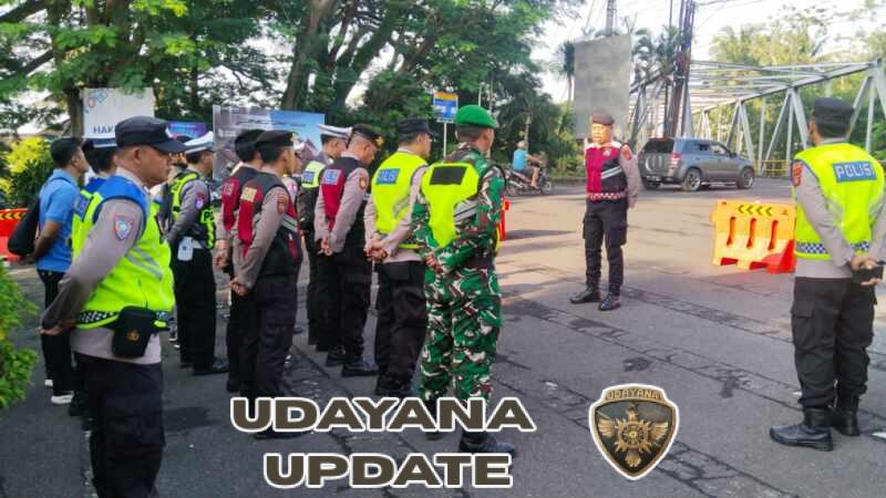 Jelang Perayaan Nyepi dan Idul Fitri, Anggota Kodim 1623/Karangasem Bersinergi Laksanakan Pengamanan