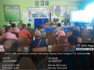 Babinsa Oesena Hadiri Musdes Penetapan APBDes Tahun 2026
