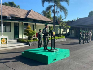 Upacara bendera tujuh belasan, Kasdim 1623/Karangasem bacakan Amanat Pangdam