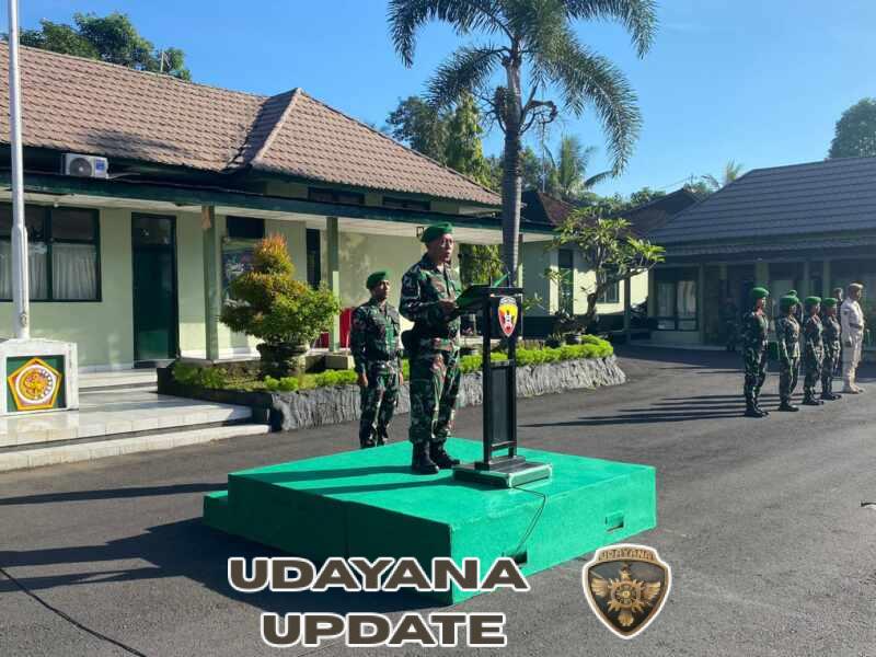 Upacara bendera tujuh belasan, Kasdim 1623/Karangasem bacakan Amanat Pangdam