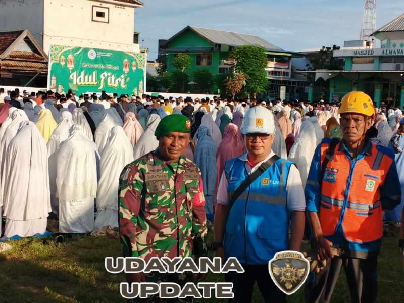 Pastikan Aman dan Khidmat, Babinsa Desa Dalam Kawal Pelaksanaan Sholat Idul Fitri