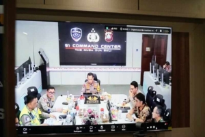 Pantau Kesiapan Mudik 2026, Dandim 1617/Jembrana Ikuti Vicon Bareng Kapolri di Gilimanuk