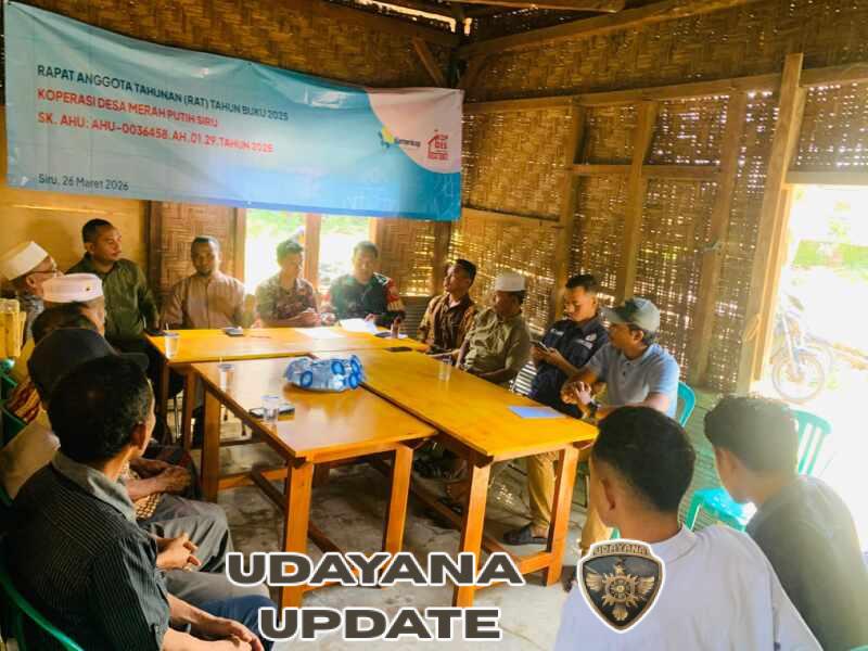 Babinsa Koramil Lembor Hadiri RAT KDKMP Desa Siru, Dorong Percepatan Pembangunan Koperasi
