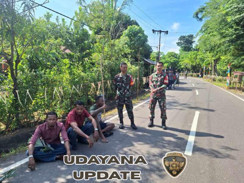 Babinsa Lewoleba Amankan Misa Minggu Palma di Gereja St. Wilhelmus Riangbao
