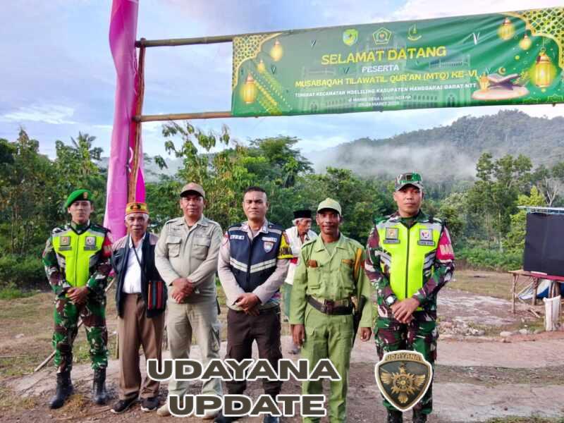 Babinsa Koramil 1630-02/Lembor Amankan Penutupan MTQ Ke-VI Kecamatan Mbeliling