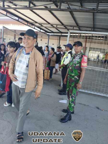 Babinsa Alak Amankan Posko Angkutan Laut Lebaran 2026