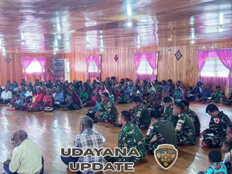 Doa dan Kebersamaan di Tanah Papua, Satgas Yonif 743/PSY Hadir Menguatkan Masyarakat Melalui Ibadah Minggu