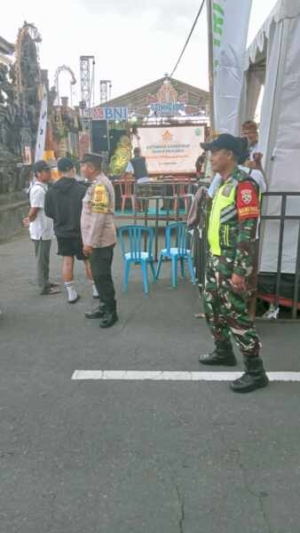 Aparat Gabungan Di Klungkung Gelar Pengamanan Rangkaian Tapak Jejak Satu Abad Keagungan Gelung Kori (Candi Kurung) Banjar Sangging Desa Kamasan