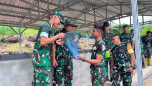 Dalwaslat Brigif TP 31/PS Tinjau Kegiatan Prajurit Yonif TP 835/SYB