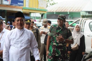 Dandim 1628/KSB Sambut Kunjungan Gubernur NTB pada Safari Ramadhan dan Bazar Ramadhan di Taliwang