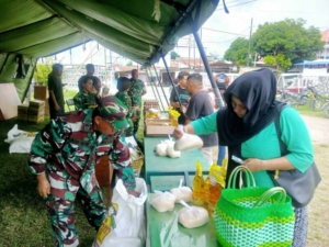 Sambut Idul Fitri 1447 H, Kodim 1601/Sumba Timur Gelar Bazar Ramadan di Masjid Agung