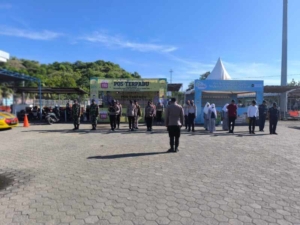 Sinergi Babinsa dan Instansi Terkait dalam Apel Pengamanan Operasi Ketupat di Pelabuhan Poto Tano