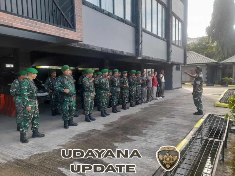 Anggota Kodim 1608/Bima Gelar Apel Pagi Dipimpin Pabung Mayor Rusdi Mail