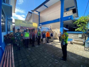 Kompak Dan Solid, Aparat Gabungan Di Nusa Penida Gelar Pengamanan Di Posko Terpadu Pelabuhan Banjra Nyuh