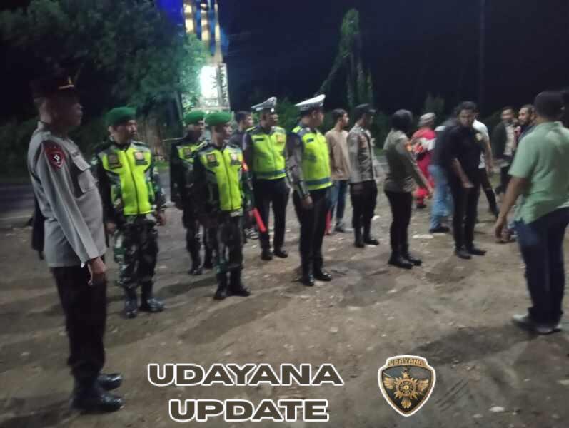 Serma Muhaimin Pimpin Tim Pos Pengamanan Penyekatan Takbir