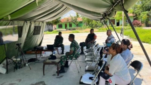 Kasdim 1601/Sumba Timur Mengikuti Vidcon Percepatan Pembangunan Koperasi Merah  Putih