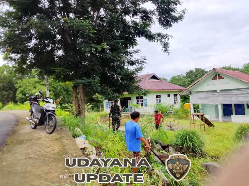 Babinsa dan Masyarakat Nubamado Gotong Royong Jaga Lingkungan