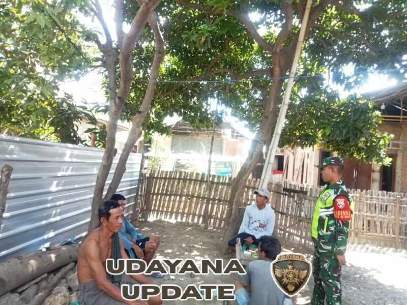 Waspada Cuaca Buruk, Babinsa Bajo Pulau Ingatkan Keselamatan Nelayan