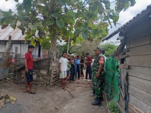 Babinsa Koramil Kilo Perkuat Kepedulian Lingkungan dan Pengawasan Pembangunan