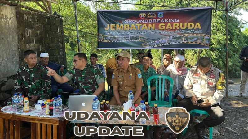 Sinergi TNI dan Masyarakat, Kasdam IX/Udayana Pimpin Peletakan Batu Pertama Jembatan Garuda