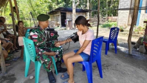 Yonarmed 12 Kostrad Hadirkan Layanan Kesehatan Keliling untuk Warga Perbatasan