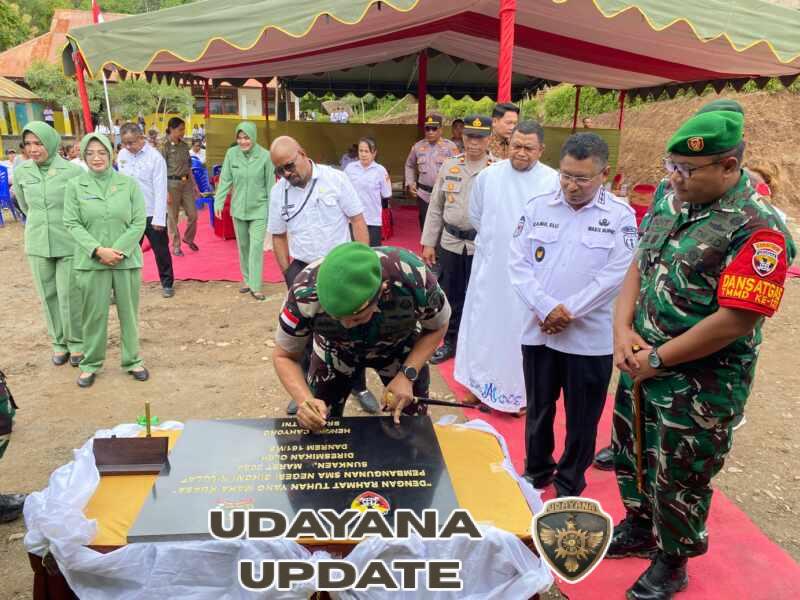Brigjen TNI Hendro Cahyono Resmikan RKB SMAN Bikomi Nilulat Hasil Program TMMD Ke-127 Kodim 1618/TTU