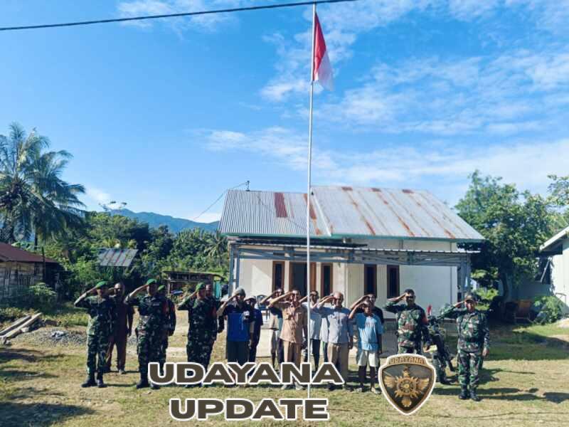 TNI Hadir di Tengah Masyarakat, Kibarkan Semangat Merah Putih di Watu Langkas
