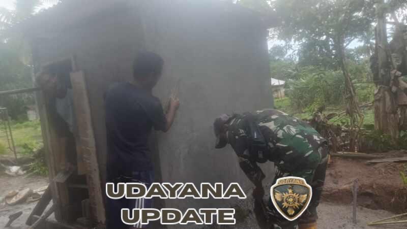 Pembangunan MCK TMMD ke-127 Kodim 1603/Sikka di Desa Werang Masuki Tahap Akhir